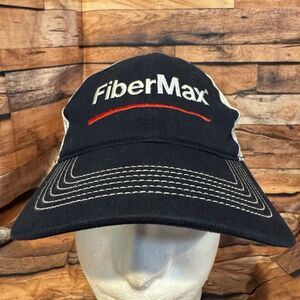 FiberMax Hat District DT607 Navy Blue White Mesh Trucker Cap Agriculture Promo